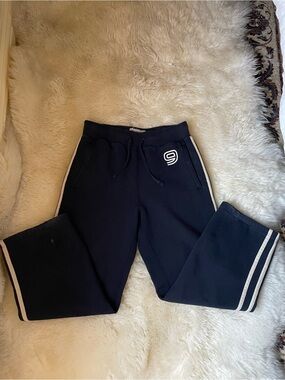 Vintage | Rare Abercrombie & Fitch baggy wide leg men’s blue & white sweatpants